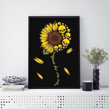 Load image into Gallery viewer, Skull &amp; Sunflower 30x40cm(canvas) full round drill diamond painting
