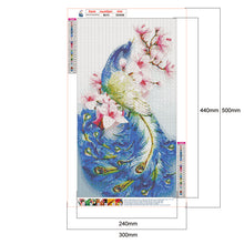 Load image into Gallery viewer, Peacock &amp; Flower 30x50cm(canvas) full round drill diamond painting
