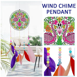 5D DIY Diamond Painting Acrylic Wind Chime Mosaic Kit Rhinestone (FL5010)