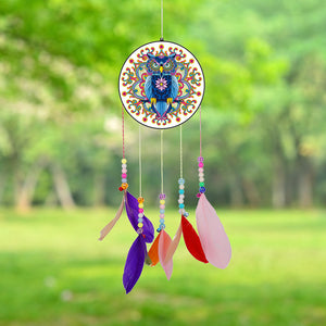 5D DIY Diamond Painting Acrylic Wind Chime Mosaic Kit Rhinestone (FL5014)