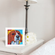 Load image into Gallery viewer, Dog with frame 15x15cm(canvas) full special shaped drill diamond painting
