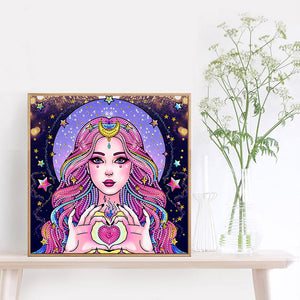 Beauty 30x30cm(canvas) partial special shaped drill diamond painting