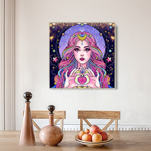 Beauty 30x30cm(canvas) partial special shaped drill diamond painting