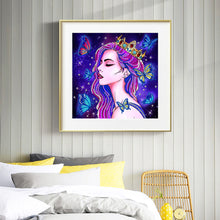 Load image into Gallery viewer, Beauty 30x30cm(canvas) partial special shaped drill diamond painting
