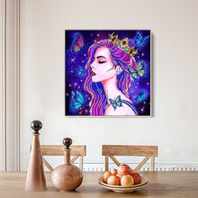 Load image into Gallery viewer, Beauty 30x30cm(canvas) partial special shaped drill diamond painting
