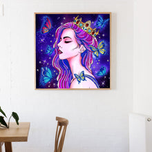 Load image into Gallery viewer, Beauty 30x30cm(canvas) partial special shaped drill diamond painting
