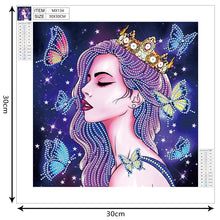 Load image into Gallery viewer, Beauty 30x30cm(canvas) partial special shaped drill diamond painting
