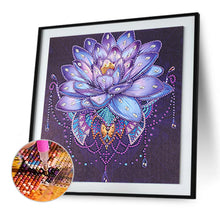 Load image into Gallery viewer, Lotus 30x30cm(canvas) partial special shaped drill diamond painting
