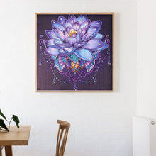 Load image into Gallery viewer, Lotus 30x30cm(canvas) partial special shaped drill diamond painting
