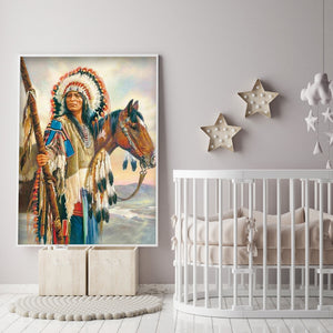 Indians 40x50cm(canvas) full round drill diamond painting