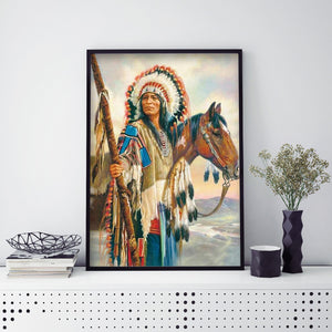 Indians 40x50cm(canvas) full round drill diamond painting