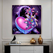 Load image into Gallery viewer, Love Flower 30x30cm(canvas) full round drill diamond painting
