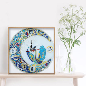 DIY Part Special Shaped Diamond Clock 5D Mosaic Painting Kit (Swan DZ612)