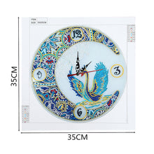 Load image into Gallery viewer, DIY Part Special Shaped Diamond Clock 5D Mosaic Painting Kit (Swan DZ612)
