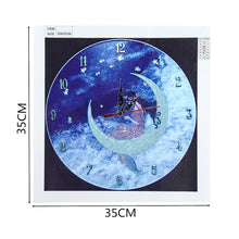 Load image into Gallery viewer, DIY Part Special Shaped Diamond Clock 5D Mosaic Painting Kit (Fairy DZ617)
