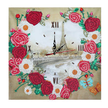 Load image into Gallery viewer, DIY Part Special Shaped Diamond Clock 5D Mosaic Painting Kit (Tower DZ619)
