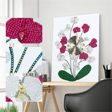 Load image into Gallery viewer, DIY Part Special Shaped Diamond Clock 5D Mosaic Painting Kit (Orchid DZ620)
