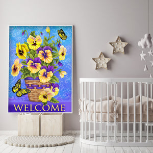Welcome 30x40cm(canvas) full round drill diamond painting