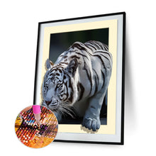 Load image into Gallery viewer, White Tiger 40x50cm(canvas) full round drill diamond painting
