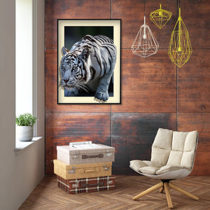 White Tiger 40x50cm(canvas) full round drill diamond painting