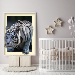 White Tiger 40x50cm(canvas) full round drill diamond painting