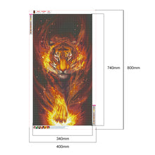 Load image into Gallery viewer, Fire Tiger 40x80cm(canvas) full round drill diamond painting

