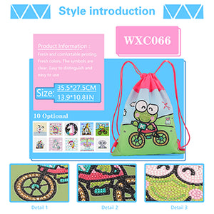 Diamond Painting DIY Special Shaped Drill Frog Mosaic Backpack Kit (WXC066)