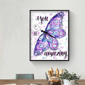 Butterfly Letter 30x40cm(canvas) full round drill diamond painting