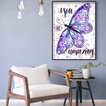 Load image into Gallery viewer, Butterfly Letter 30x40cm(canvas) full round drill diamond painting
