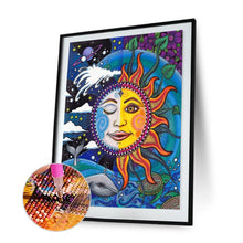 Load image into Gallery viewer, Sun Moon 30x40cm(canvas) full round drill diamond painting
