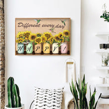 Load image into Gallery viewer, Sunflower Letters 40x30cm(canvas) full round drill diamond painting
