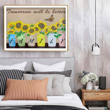 Load image into Gallery viewer, Sunflower Letters 40x30cm(canvas) full round drill diamond painting
