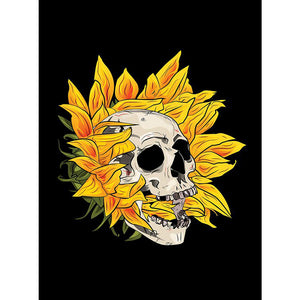 Sunflower Skull 30x40cm(canvas) full round drill diamond painting
