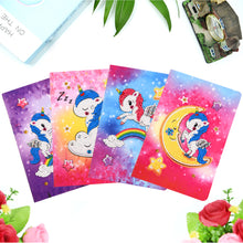 Load image into Gallery viewer, 4pcs 5D DIY Diamond Painting Horn Horse Notebook Rhinestone Picture Books
