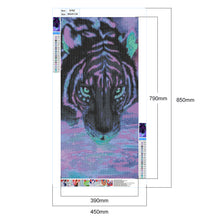 Load image into Gallery viewer, Purple Tiger 45x80cm(canvas) full round drill diamond painting
