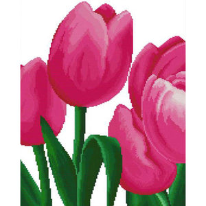 Tulips 30x40cm(canvas) full round drill diamond painting