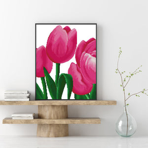 Tulips 30x40cm(canvas) full round drill diamond painting