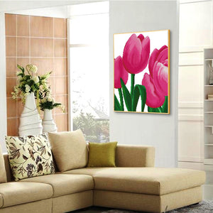 Tulips 30x40cm(canvas) full round drill diamond painting