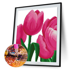 Tulips 30x40cm(canvas) full round drill diamond painting