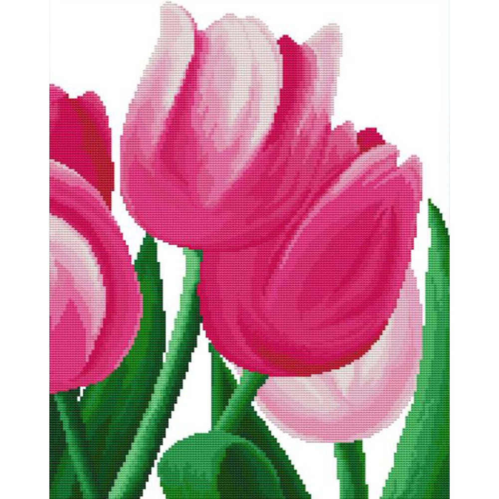 Tulips 30x40cm(canvas) full round drill diamond painting