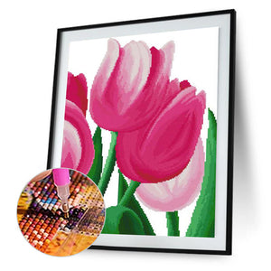 Tulips 30x40cm(canvas) full round drill diamond painting