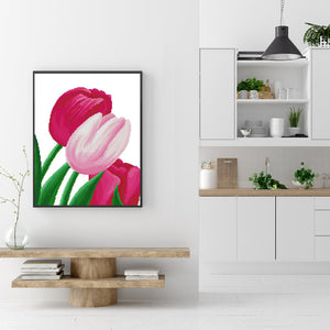 Tulips 30x40cm(canvas) full round drill diamond painting