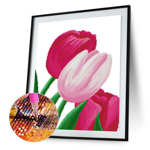 Tulips 30x40cm(canvas) full round drill diamond painting