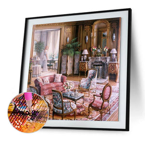 Charming House 50x50cm(canvas) full round drill diamond painting