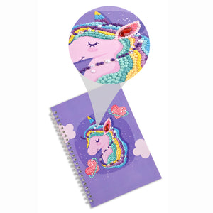 60 Pages Diamond Painting Notebook DIY Mosaic Diary Book (001 Horn Horse)