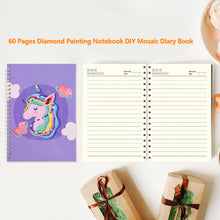 Load image into Gallery viewer, 60 Pages Diamond Painting Notebook DIY Mosaic Diary Book (001 Horn Horse)
