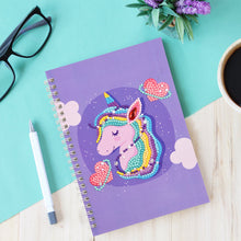 Load image into Gallery viewer, 60 Pages Diamond Painting Notebook DIY Mosaic Diary Book (001 Horn Horse)
