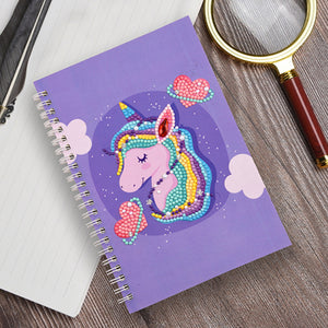 60 Pages Diamond Painting Notebook DIY Mosaic Diary Book (001 Horn Horse)