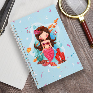60 Pages Diamond Painting Notebook DIY Mosaic Diary Book (004 Beauty Fish)