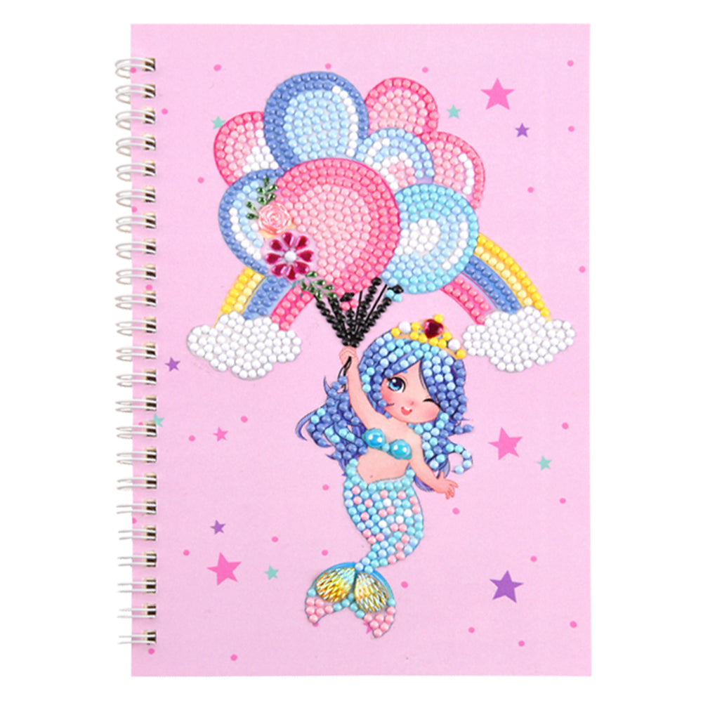 60 Pages Diamond Painting Notebook DIY Mosaic Diary Book (006 Beauty Fish)